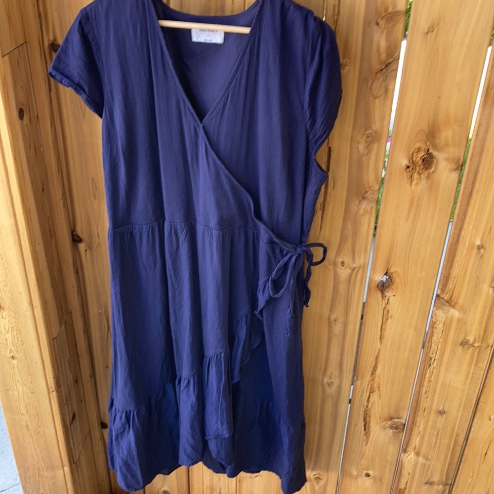 Navy Blue Ruffle Dress